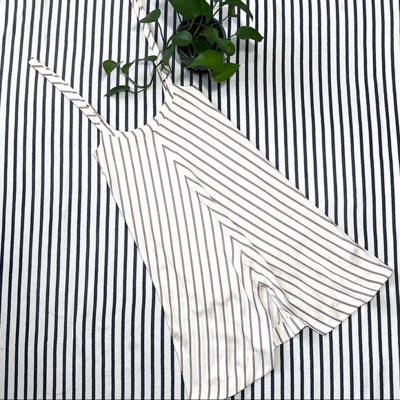 Maje Rabano Striped Suspender Midi Dress Small - Picture 5 of 13